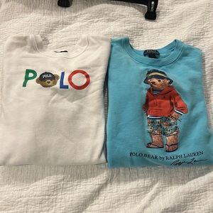 2 unisex polo Ralph Lauren bear sweatshirts
